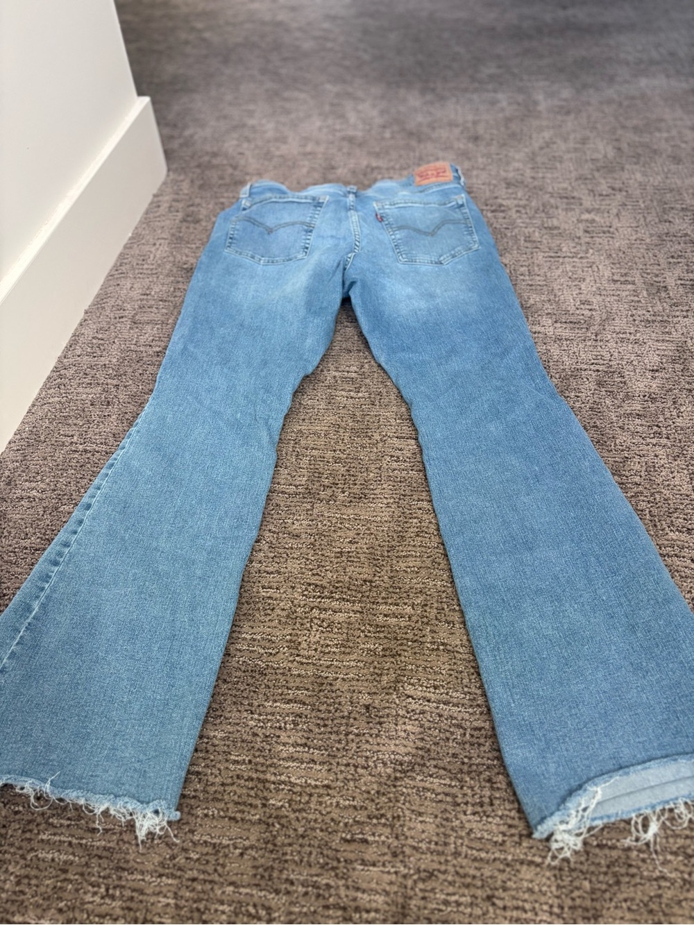 Levi's Light Blue Women's Flare Jeans with Raw Hem
